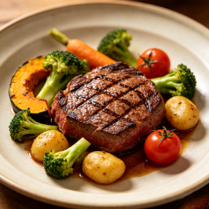 Grilled Steak & Roasted Vegetables