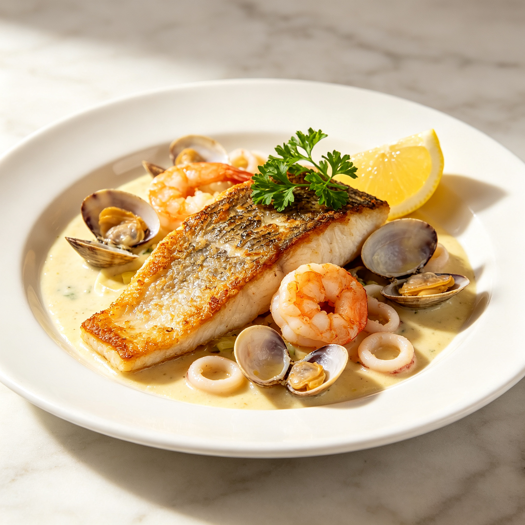 Chef's Pan-Fried Seafood Plate